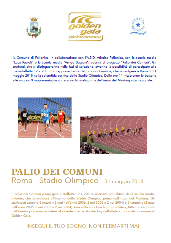PALIO DEI COMUNI Roma 31.05.18